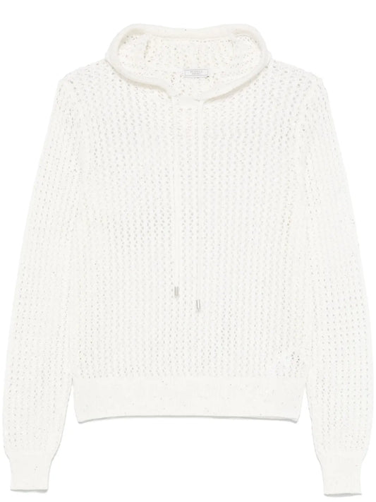 Sequined Knitted Hoodie