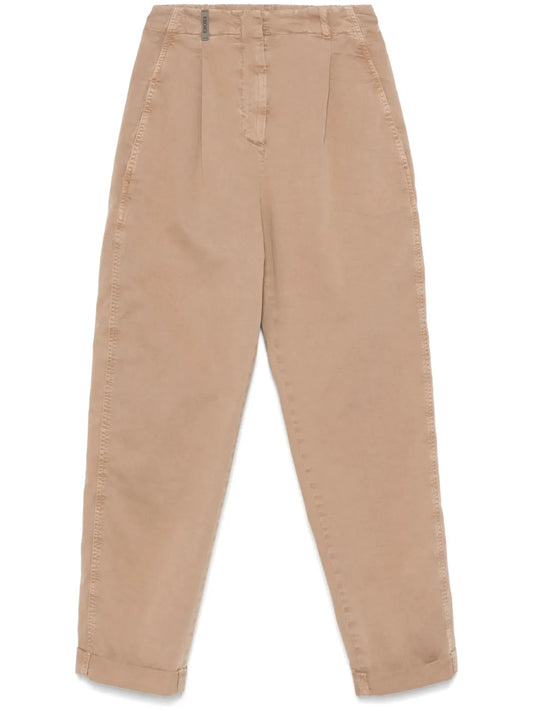 Garment-Dyed Gabardine Trousers