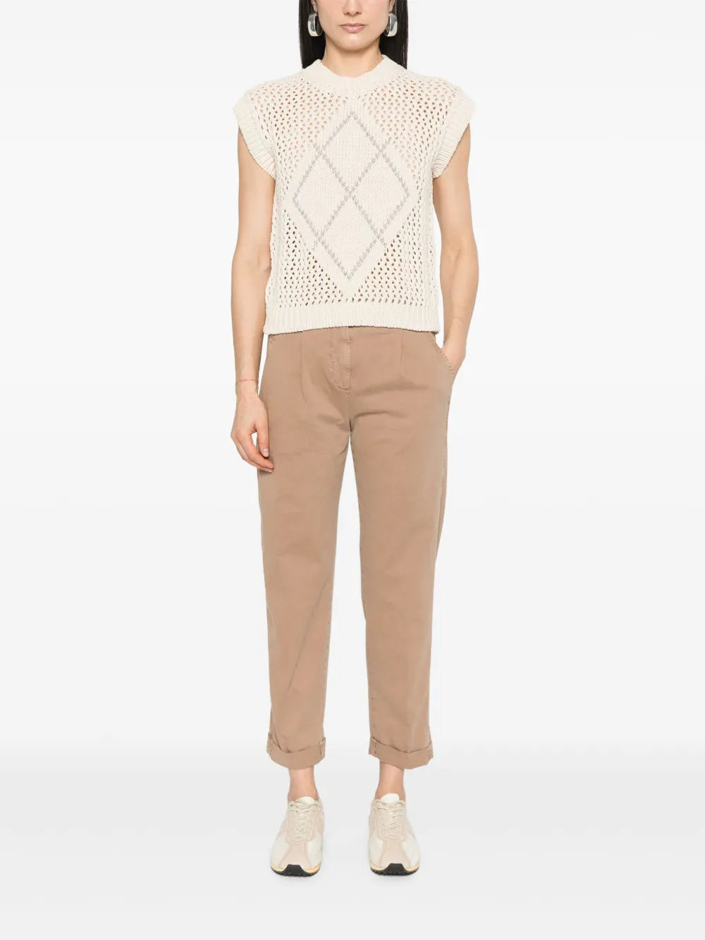 Garment-Dyed Gabardine Trousers