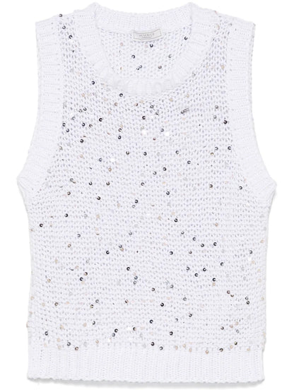 Sequined Cotton Top