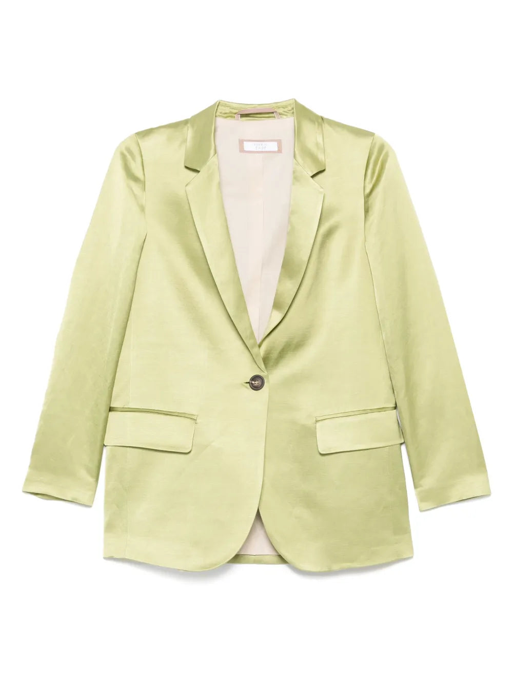 Single-Breasted Satin Blazer