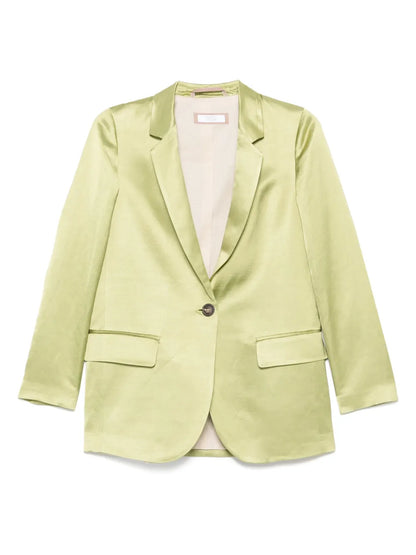 Single-Breasted Satin Blazer