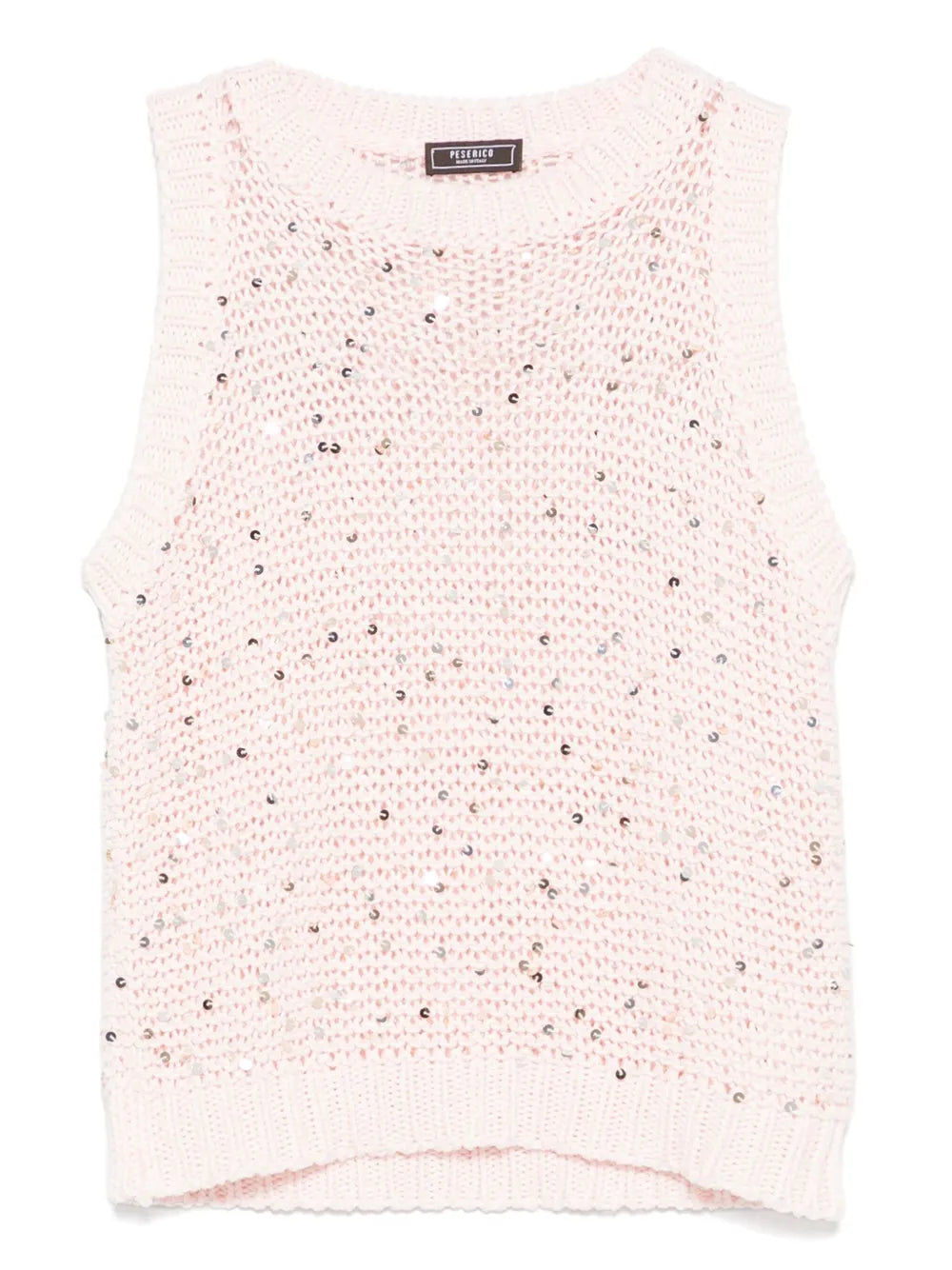 Sequin-Embellished Tricot Vest