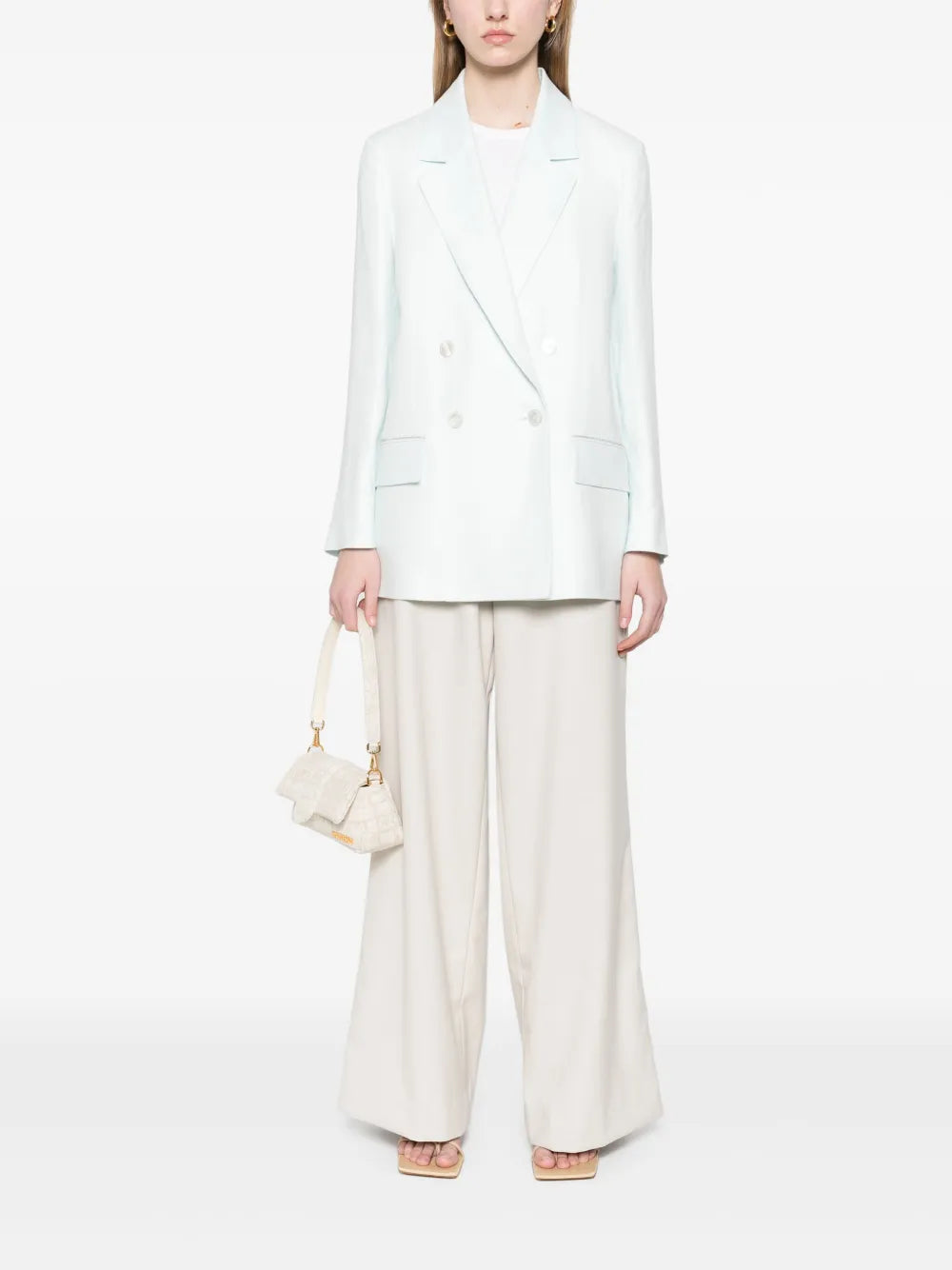 Double-Breasted Linen Blazer
