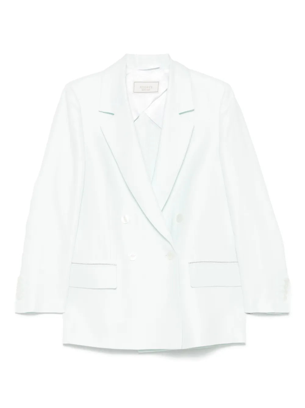 Double-Breasted Linen Blazer