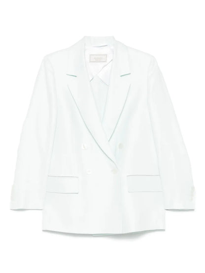 Double-Breasted Linen Blazer