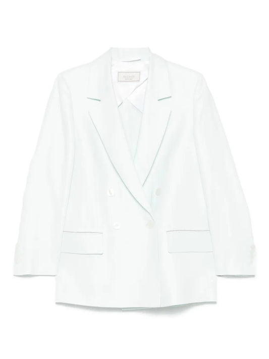 Double-Breasted Linen Blazer