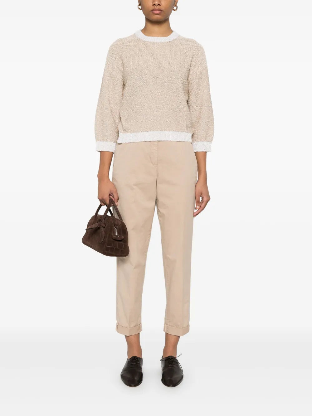 Gabardine-Weave Trousers