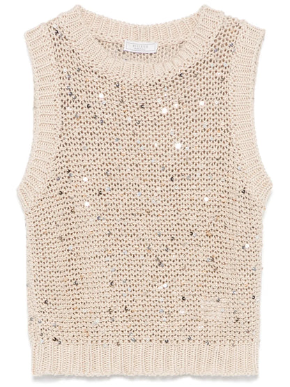 Sequinned Cotton Top