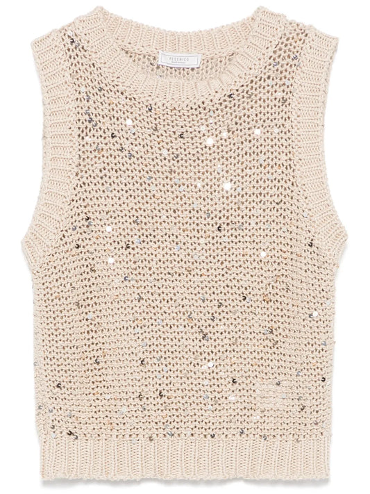 Sequinned Cotton Top