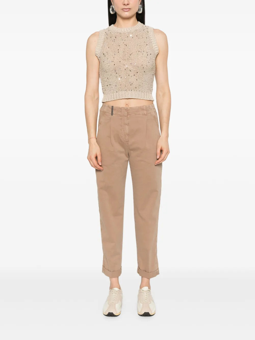 Sequinned Cotton Top