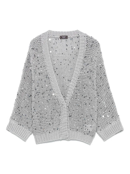 Sequin-Embellished Cardigan