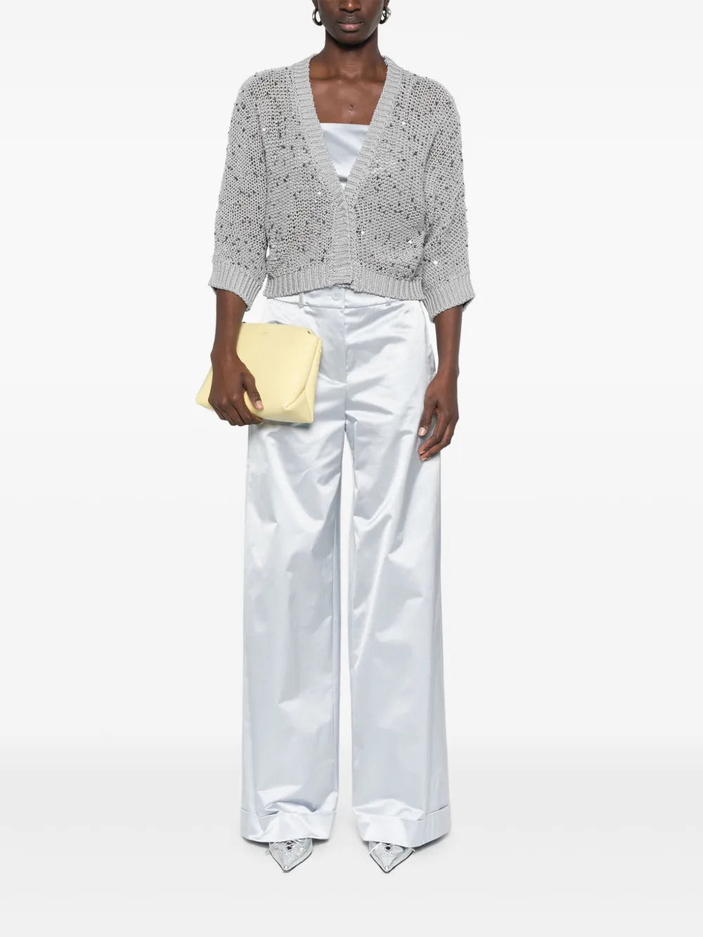 Sequin-Embellished Cardigan