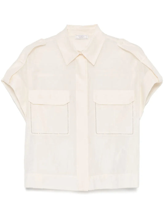Ball Chain-Detailed Shirt