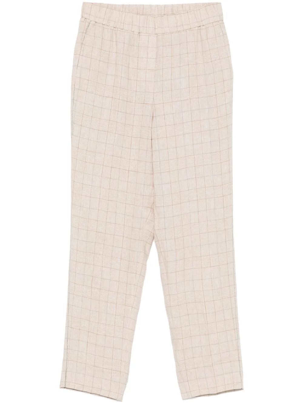 Prince Of Wales Linen Trousers