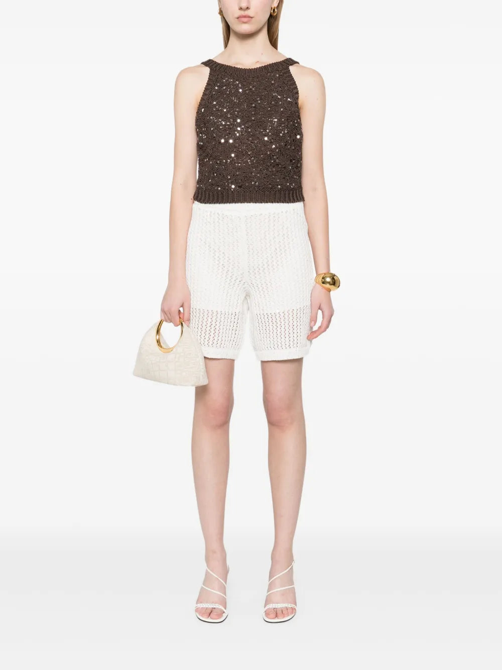 Sequin-Embellished Tank Top