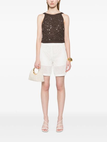 Sequin-Embellished Tank Top