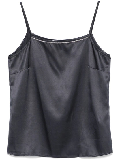 Ball Chain-Detailed Tank Top