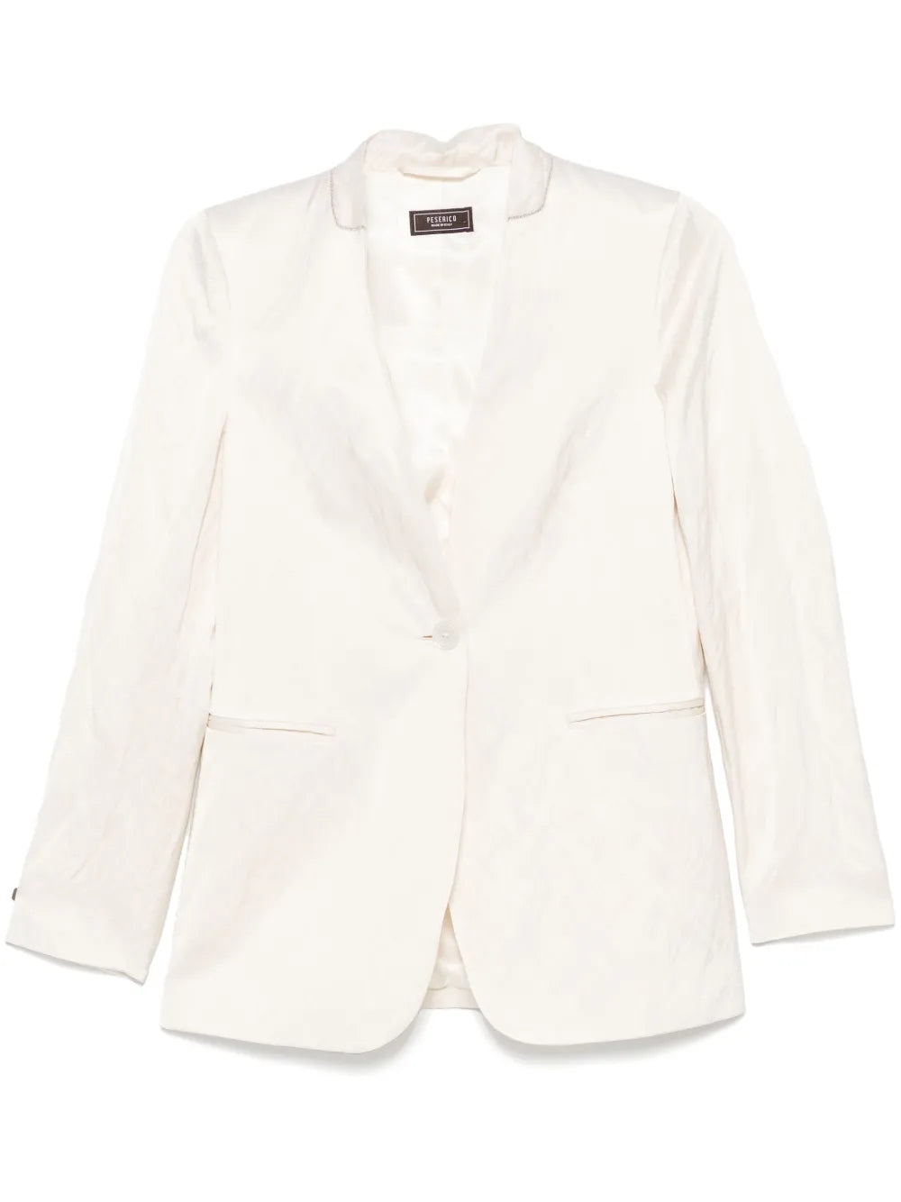 Single-Breasted Satin Blazer