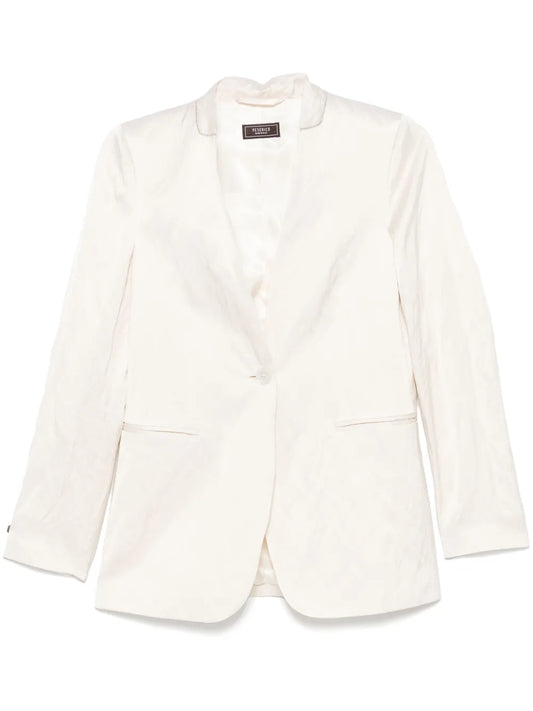 Single-Breasted Satin Blazer