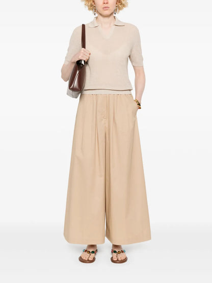 Fine-Knit Polo Top