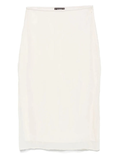 Crushed Organza Midi Skirt