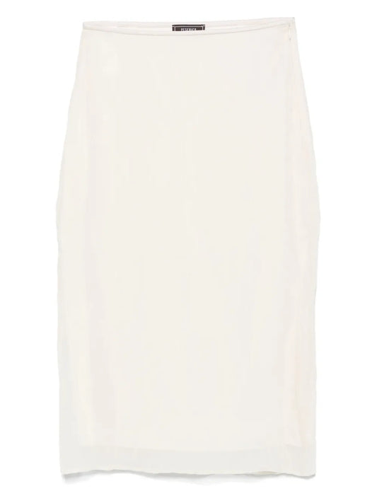 Crushed Organza Midi Skirt