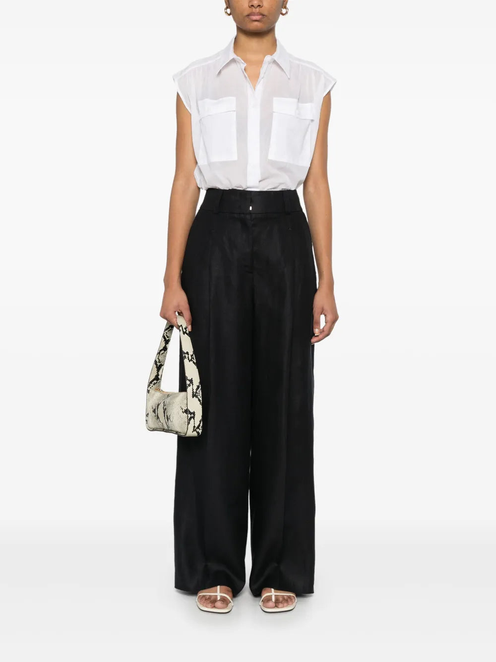 Linen Palazzo Trousers