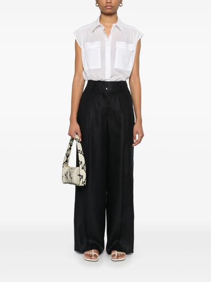 Linen Palazzo Trousers