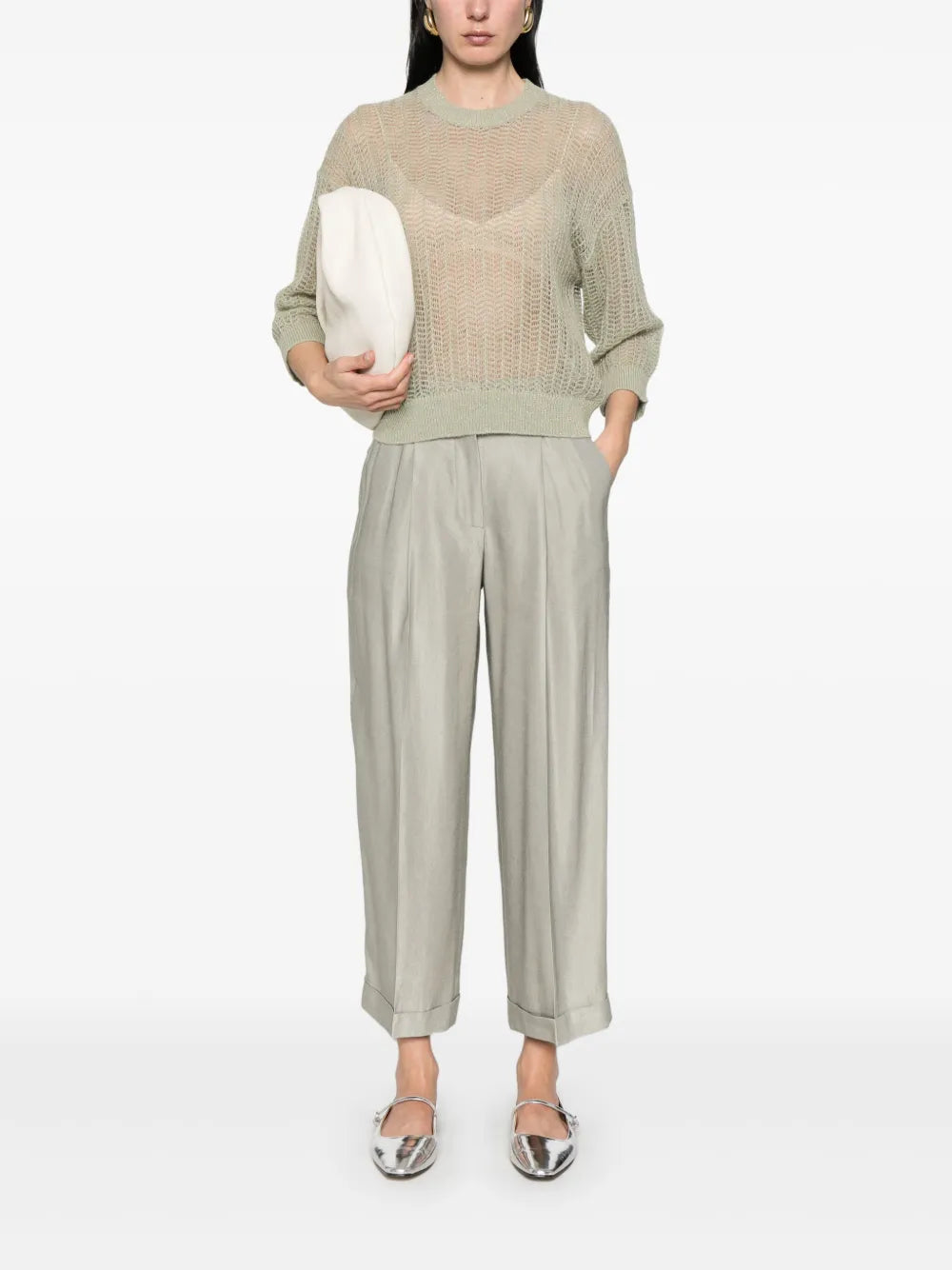 Lurex Tricot-Knit Sweater