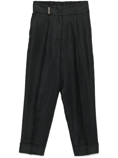 Beaded Trim-Detail Trousers