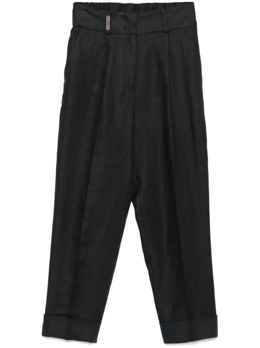 Beaded Trim-Detail Trousers