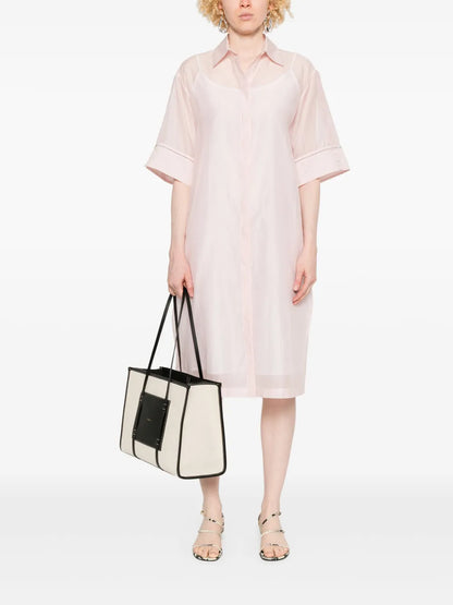 Semi-Sheer Midi Dress