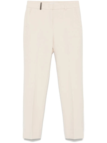 Pressed-Crease Tapered-Leg Trousers