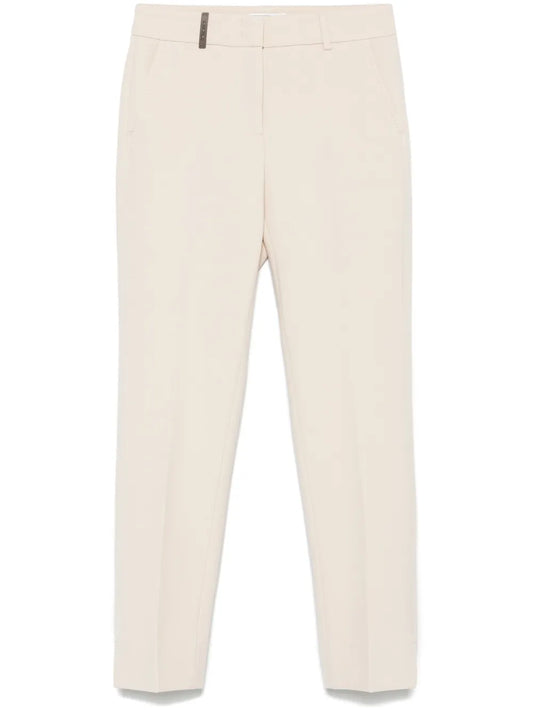 Pressed-Crease Tapered-Leg Trousers