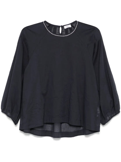 Crew-Neck Blouse