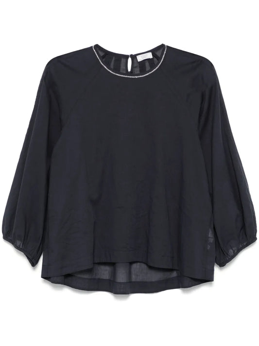 Crew-Neck Blouse