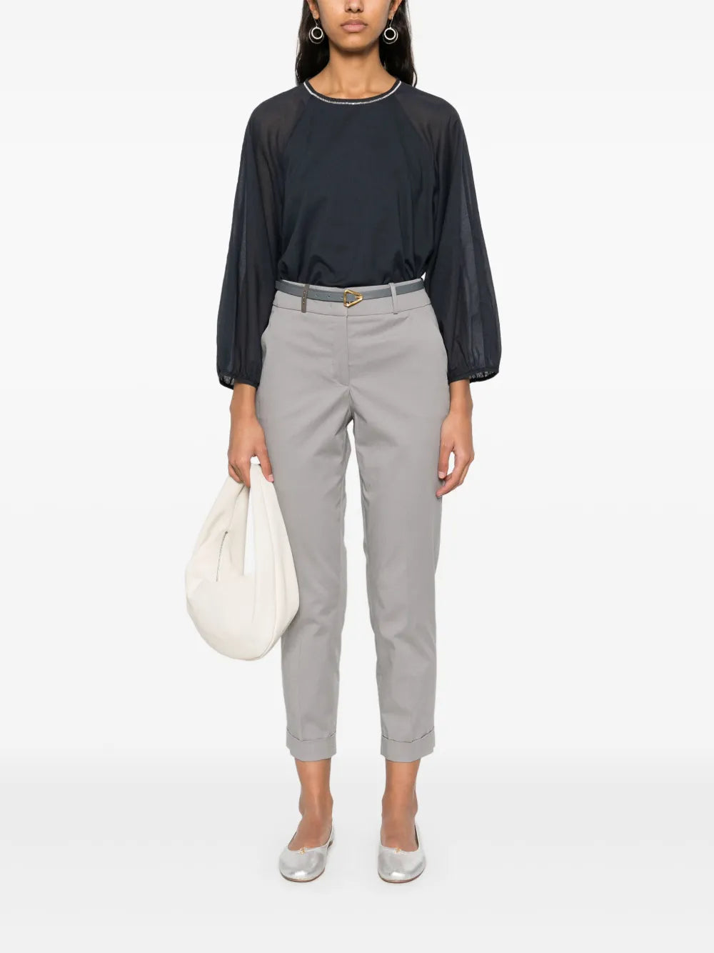 Crew-Neck Blouse