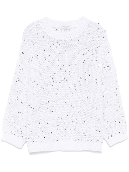 Sequinned Cotton Sweater