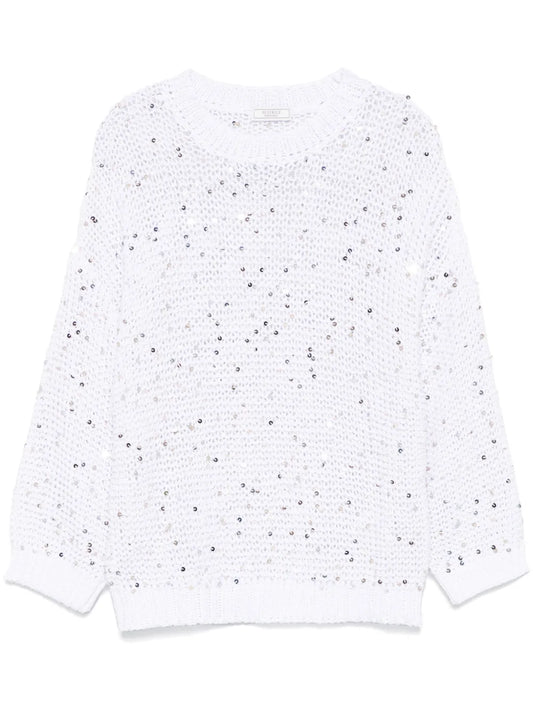 Sequinned Cotton Sweater