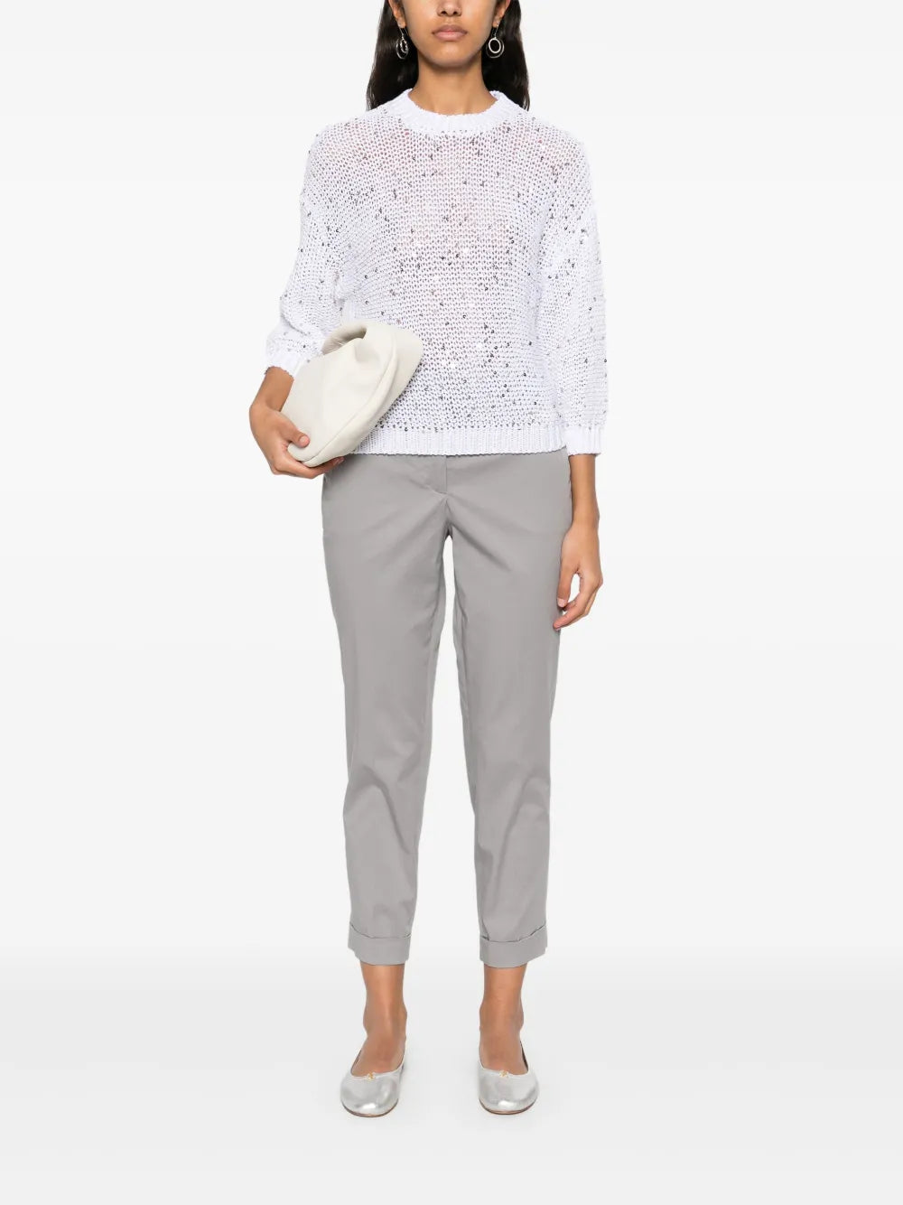 Sequinned Cotton Sweater