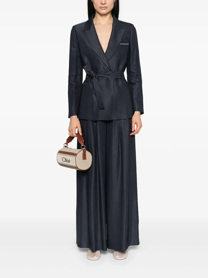 Gabardine Belted Blazer