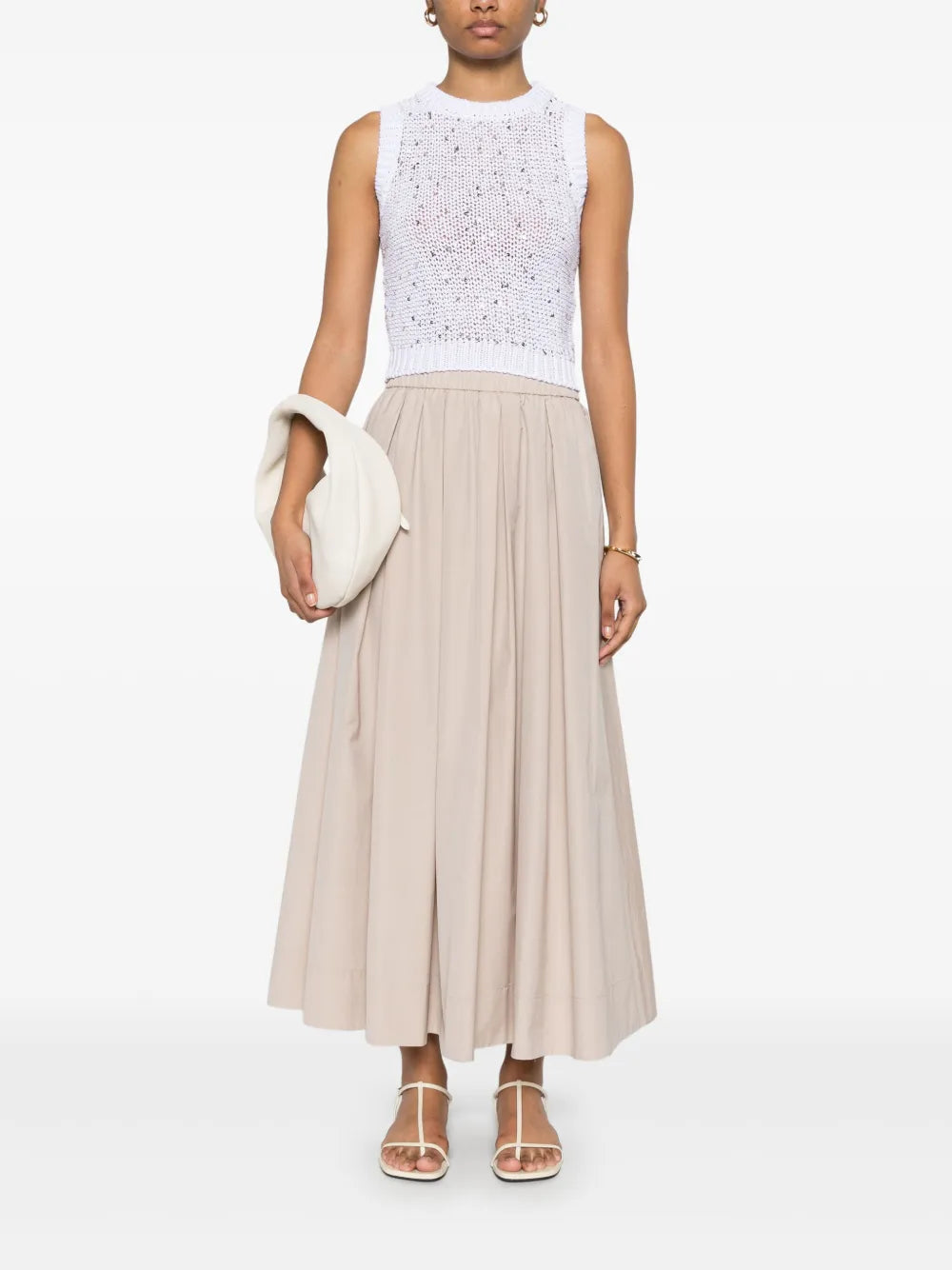 Pleated Midi Skirt