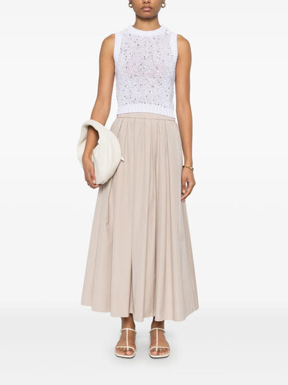 Pleated Midi Skirt