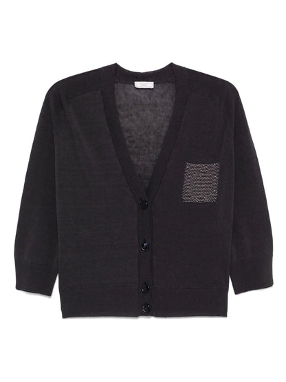 Bead-Embellished Cardigan