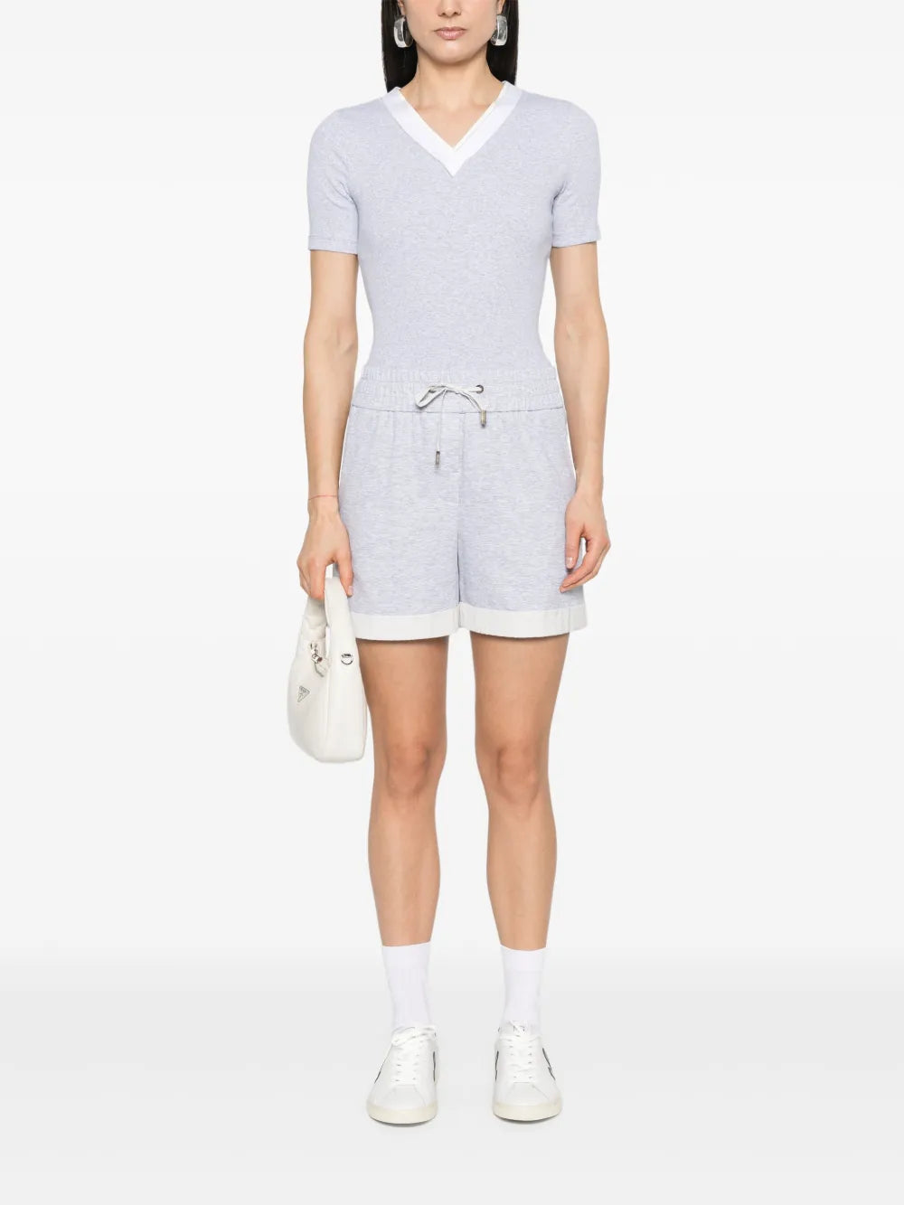 Mélange-Effect Shorts