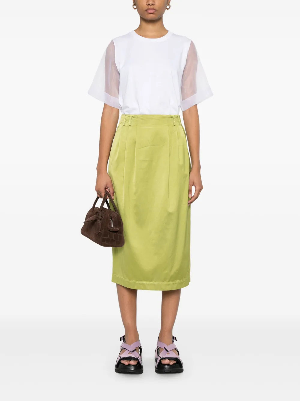 Satin Midi Skirt