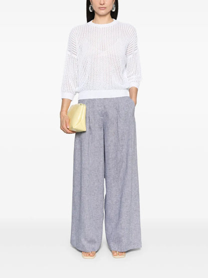 Pleated Palazzo Trousers