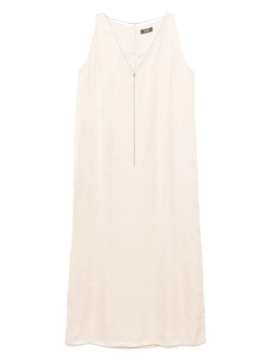 Monili-Chain Detailed Midi Dress