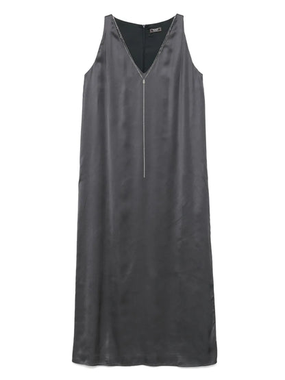 Monili-Chain Detailed Midi Dress
